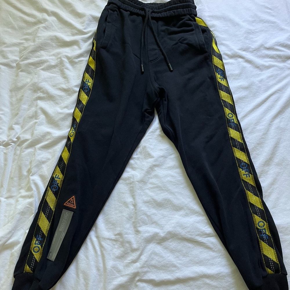 Off White Tape Logo Sweatpants